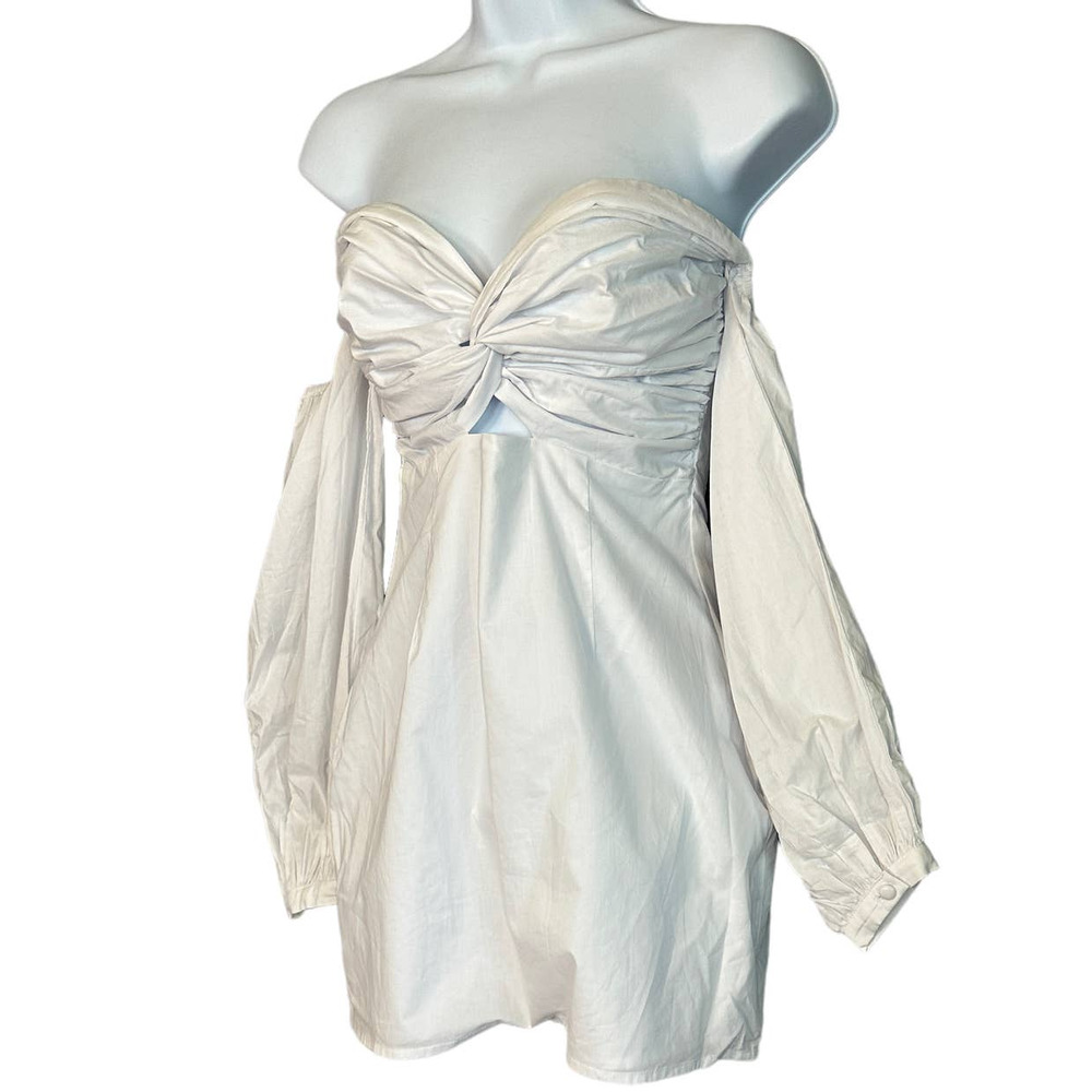 Revolve Superdown White Off Shoulder Milkmaid Dre… - image 5